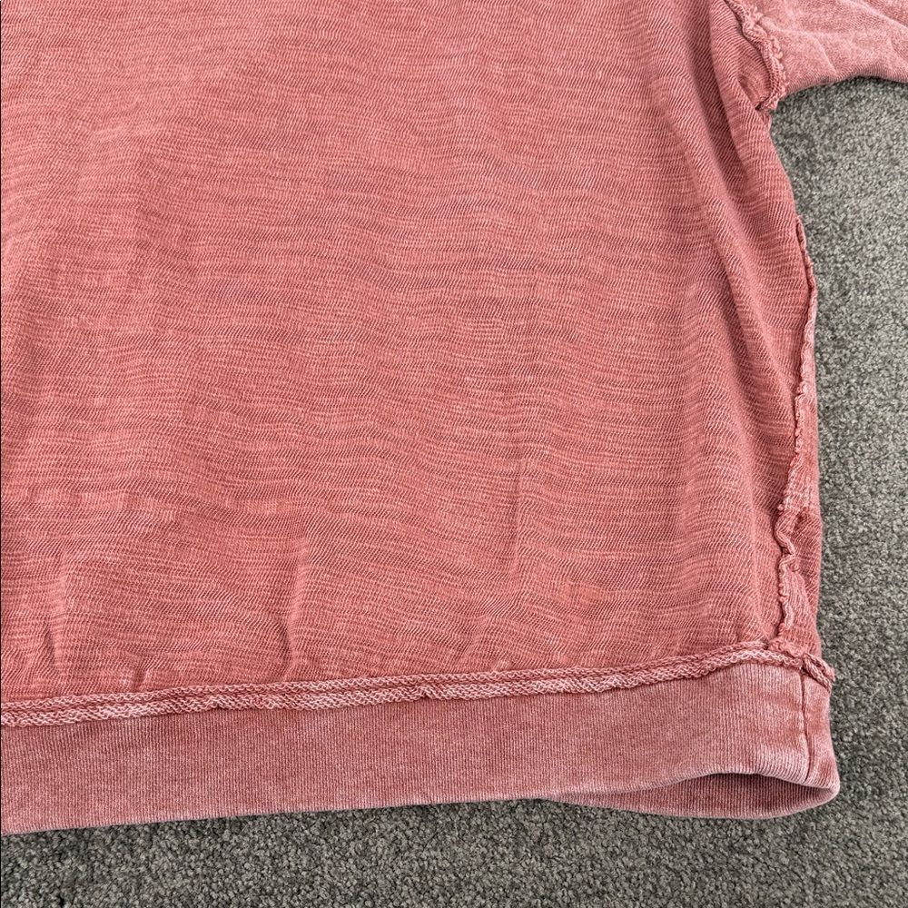 We The Free Sweatshirt Wm Small Short Sleeve Casual Red/Pink Top Crewneck Comfy - Picture 4 of 8